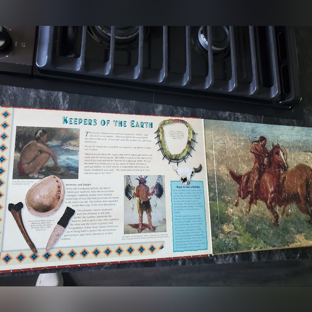 Native Americans Jigsaw Puzzle Book Set Of 4 Puzzles - Picture 3 of 4